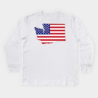 Washington USA Kids Long Sleeve T-Shirt